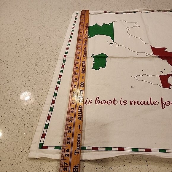 Williams Sonoma Kitchen Towel.  This Boot Is Made For Cooking Italy Cotton - Picture 2 of 5